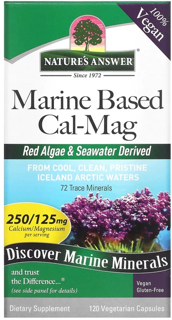 Nature's Answer 해양 유래 칼슘-마그네슘 베지 캡슐 120정, Nature's Answer 해양 유래 ..., 1개 - 쿠팡