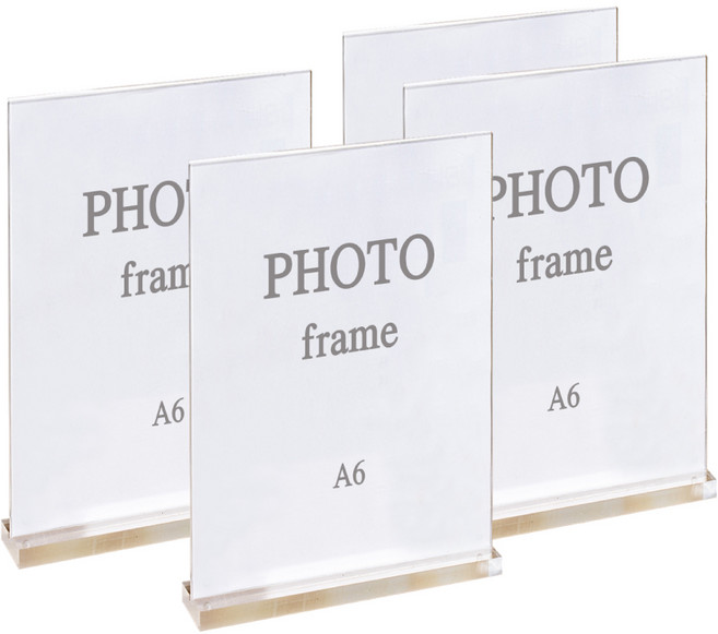 디모어 투명 아크릴 스탠드 POP광고 액자 메뉴판 안내판, 4개
