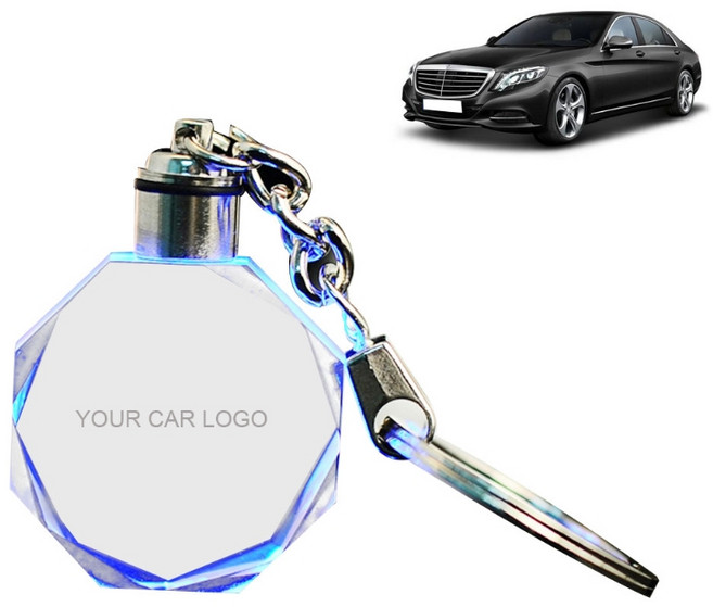 열쇠고리를 위한 크리에이티브 야광용 열쇠고리를 위한 맞춤 제작 로고 LED 자동차 가족 친구를 위한 훌륭한 선물, 벤츠를 위해