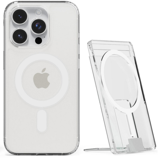 가꼬싶다 강력 맥세이프 케이스 + 2장 수납 투명 카드지갑