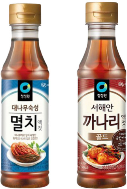 청정원 대나무숙성 멸치액젓 500g 까나리액젓 500g 세트, 2개