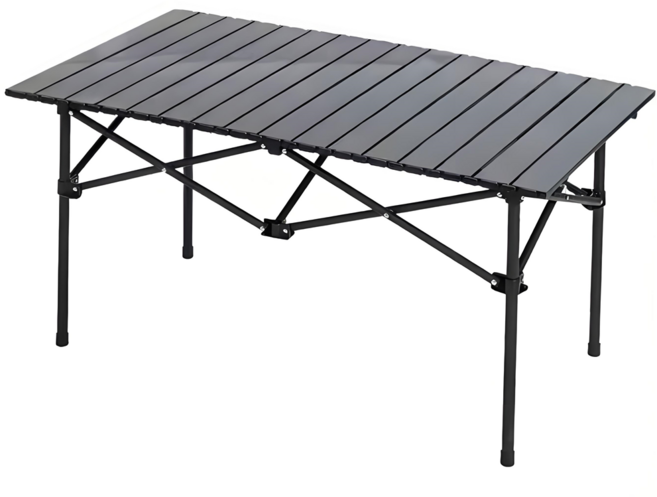 戶外折疊桌 防水收納便捷寬大桌面輕量便攜, 黑色