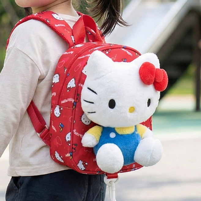 헬로키티 반입체 미아방지가방 레드 아기 조카선물 인형 유아배낭