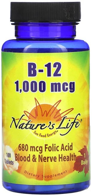 Nature's Life B-12 1000mcg 100정 NLI-00133, 1개 - 쿠팡