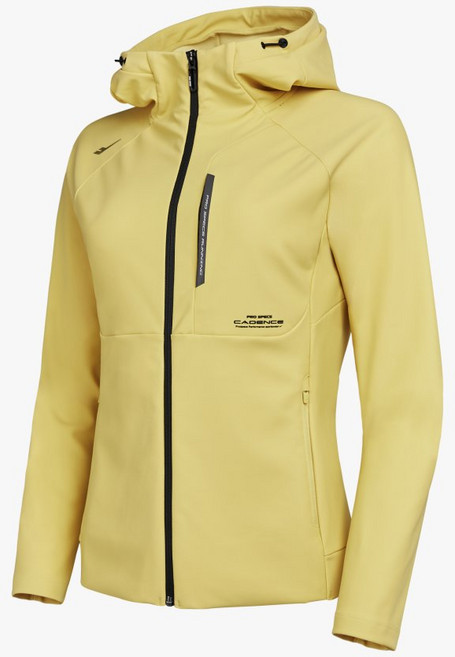 프로스펙스 여성 90 95 100 사이즈 이월 일상생활 운동시 입기 좋은 약기모 본딩 트리코트 나일론 스판 보온성 간절기 집업 자켓 PR3WN23F512 옐로우