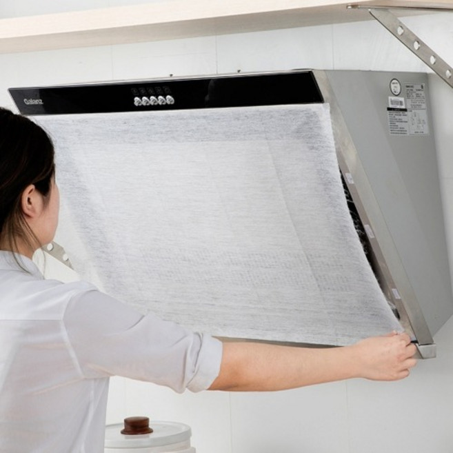 잘라쓰는 난연성 주방 후드 덮개 환풍기 커버 필터, 1개