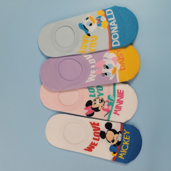 디즈니 덧신 양말 페이크삭스 캐릭터 귀여운 여자 실리콘 안벗겨지는 미키 미니 도날드 데이지 푸 피글렛