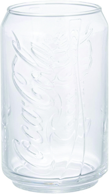 아데리아 코카콜라 캔모양 콜라컵 유리컵 쥬스컵 355ml, 1개, 클리어