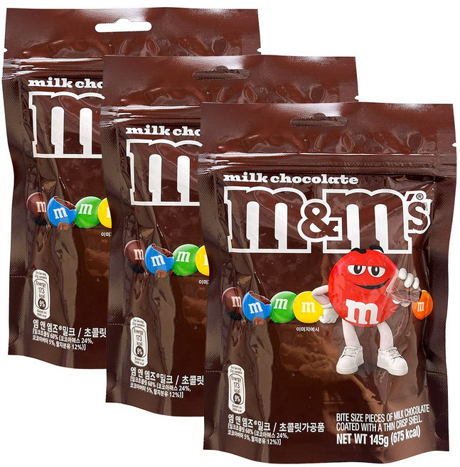 엠앤엠즈 밀크 초콜릿 145g 3개