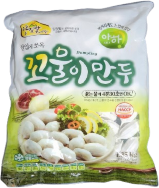 아하식품 양짓말 꼬물이만두, 1.35kg, 5개