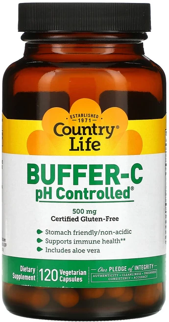 컨트리라이프 버퍼-C 산도 됨 500mg 베지캡슐 120정, 5개 - 쿠팡