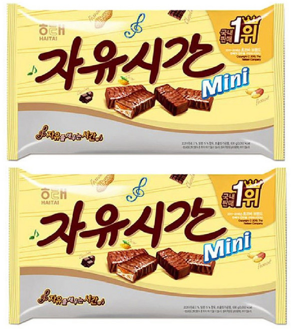 자유시간 mini 초콜릿, 630g, 2개