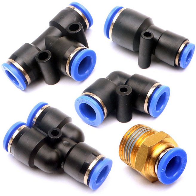 국산 에어 원터치 피팅 6mm 8mm 10mm 휘팅 튜브 우레탄 호스 공기 배관 유압 공압 닛플 정수기 연결 확장 나사 어댑터 밸브 이경 소켓 PC PUC PUL PUT PY PG, 1개