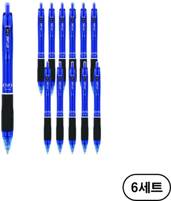 자바펜 제트라인 유성볼펜 0.38mm, 블루(Blue), 72개