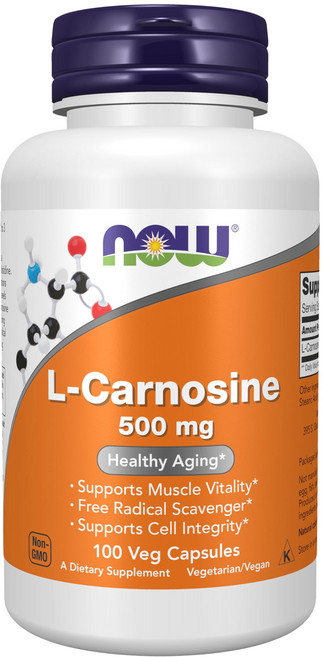 나우푸드 엘카르노신 L-Carnosine L-카르노신, 100 Count (Pack of 1)