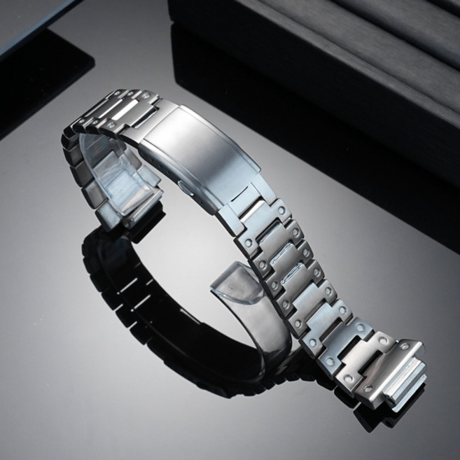 호환 5600/5610 시리즈 티타늄 합금 케이스 팔찌 G-SHOCK 카시오 GW-B5600 G-5600U GW-M5610 DW-5600 베젤 시계줄 모드 키트 도구, [01] DW5600 GW-B5600, [01] silver-strap
