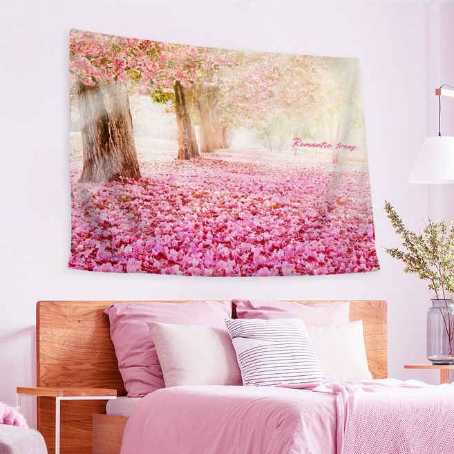 감성 패브릭포스터 포토존 필수품 가림막 커튼대용 가로형 200x150cm 세로형 150x200cm, 14 로맨틱 트리_A14