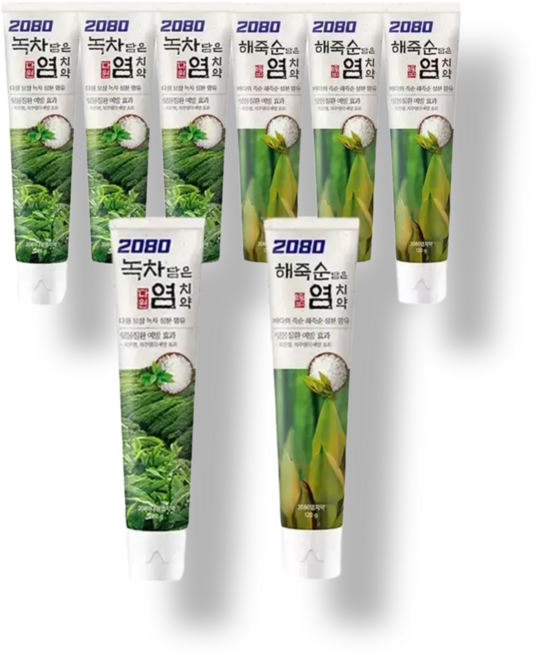 2080 염치약 녹차+해죽순, 8개, 120g