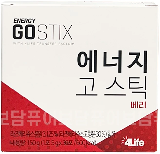 포라이프 4life 에너지고스틱 베리 맛 +휴대용미니물티슈 1개 증정, 30포, 5g - 쿠팡
