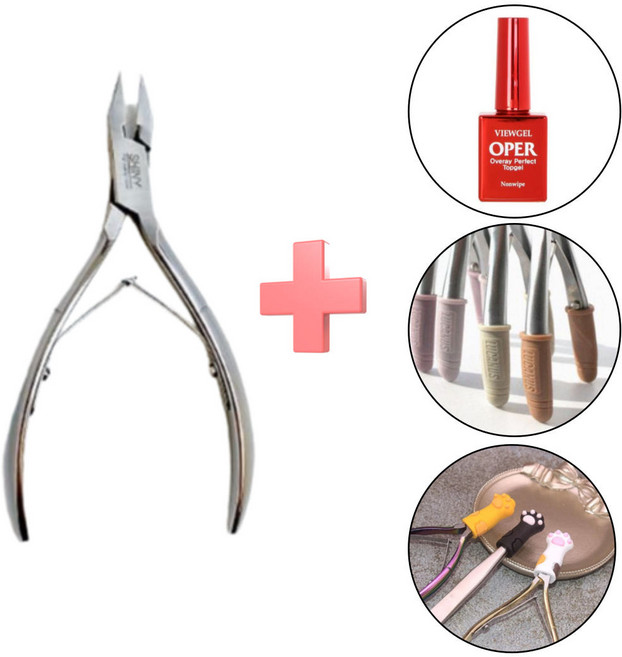 샤이니 인그로운 패디니퍼 내성발톱니퍼+탑젤, 1개, 실버