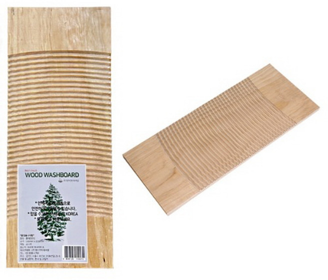 소나무 빨래판 목재 손빨래 손세탁 나무 빨래판, 1개
