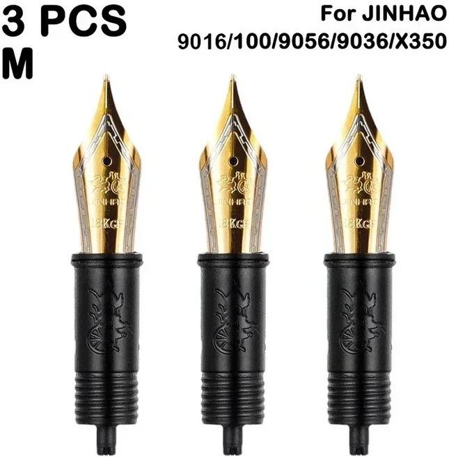 3/1 PCS JINHAO 만년필 하트비트 펜촉 EF/F/M 펜촉 9019/X용 159100 /9056/9036/9016 시리즈 문구 학교 사, 01 빠른  Mainland, 04 3 PCS NO.35 M Nibs