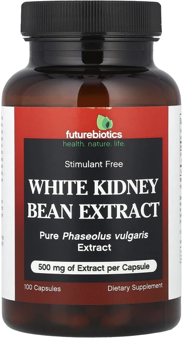 Futurebiotics 흰강낭콩 추출물 1000mg 캡슐 100정(캡슐당 500mg), Futurebiotics흰강낭콩추출물1000mg캡슐10, 1개, 100정 - 쿠팡
