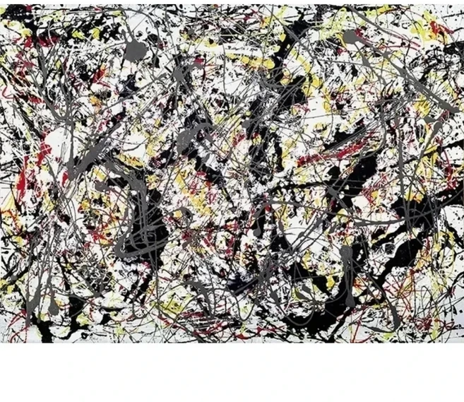 추상 잭슨 폴락 유명한 작품 포스터 및 인쇄 낙서 캔버스 회화 벽 예술 그림 거실 홈 장식, 40x50cm no frame, 1