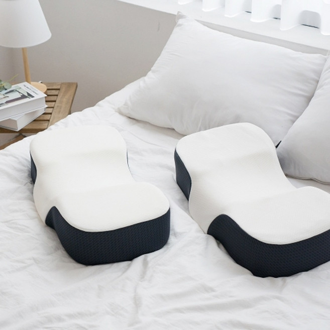 100%메모리폼 라벤더 경추베개 / 기본베개+라벤터패치+커버 숙면 꿀잠 일자목 거북목베개, 1개