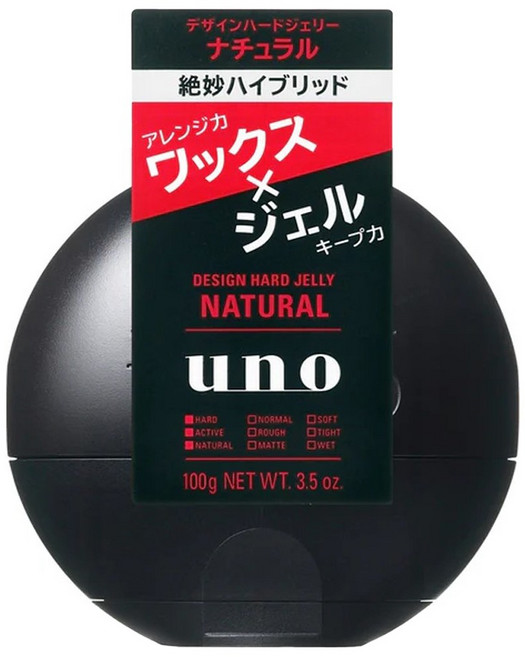 SHISEIDO 資生堂 UNO Design 硬質凝膠 自然 100g [髮膠], 1個