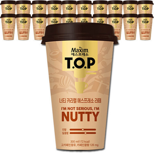 TOP 너티카라멜 에스프레소라떼 x20컵, 1개, 300ml