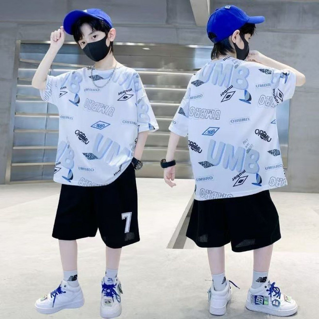 여름 남아 주니어 메쉬 반팔 반바지 시원한 쿨링 상하복 초등학생 트레이닝 운동복