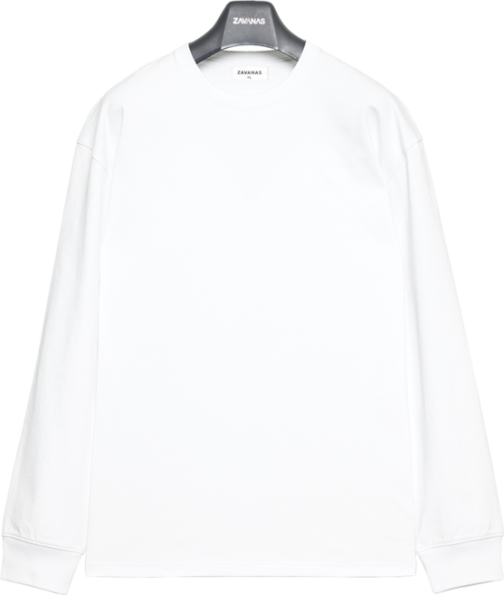 자바나스 10수 어깨넓어보이는 두꺼운 세미 오버핏 긴팔 익스트림 USA코튼 립 롱슬리브 티셔츠