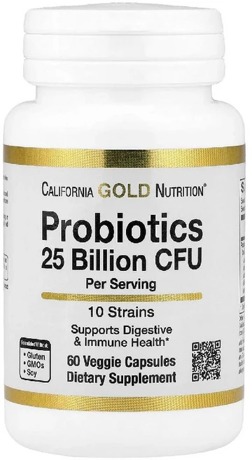 CGN 유산균 애시도필러스 비피더스 락토바실러스 프로바이오틱 250억CFU 비건 캡슐60정, 1개 - 쿠팡