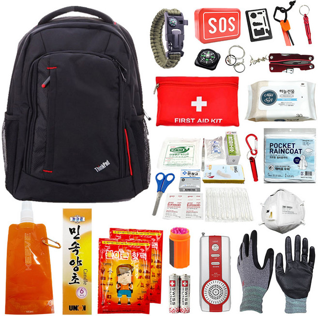 재난대비 생존가방 15종 세트, 1개