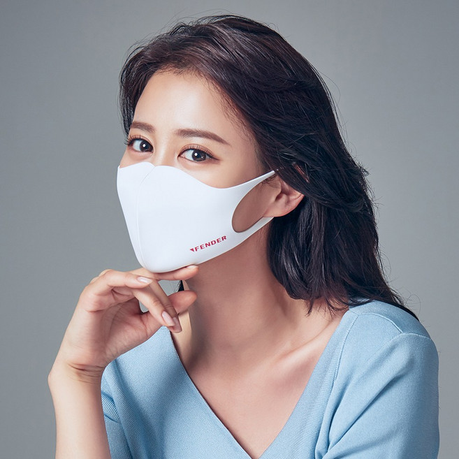 국산 빨아쓰는 항균 자외선 비말 차단 기능성 브이펜더 마스크, 화이트, XS, 1개, 1개입