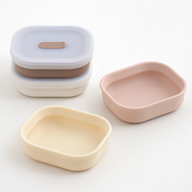 탁가온 1.2.3 유아 실리콘 밥볼 (뚜껑미포함), 옐로우, 1개