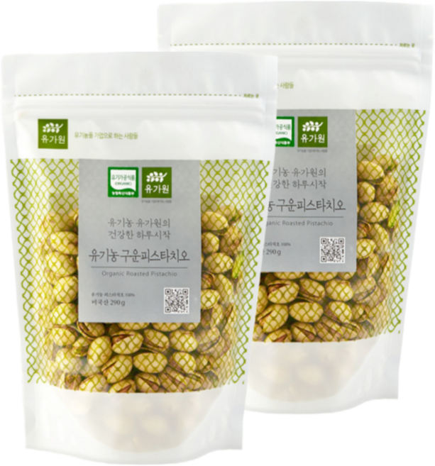 유가원 유기농 구운 피스타치오, 290g, 2개