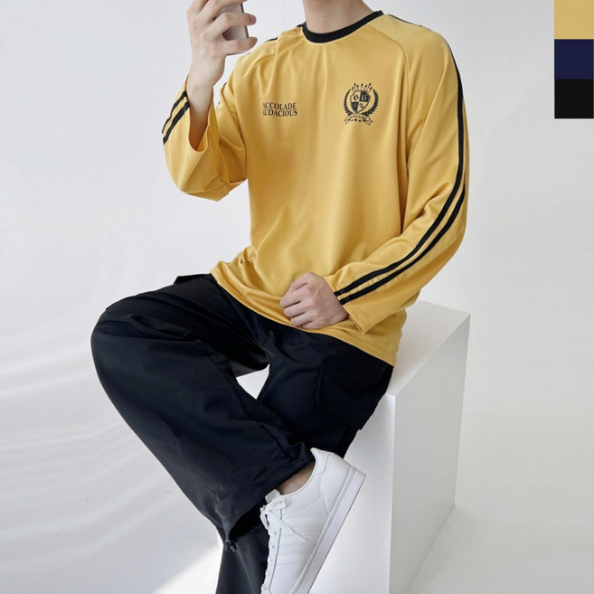 끌림핏 남자 유니폼 스포티 럭비 축구 져지 티셔츠