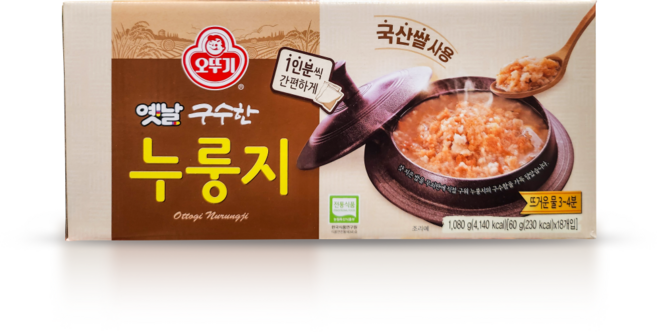 오뚜기 옛날 구수한 누룽지 60G 18개