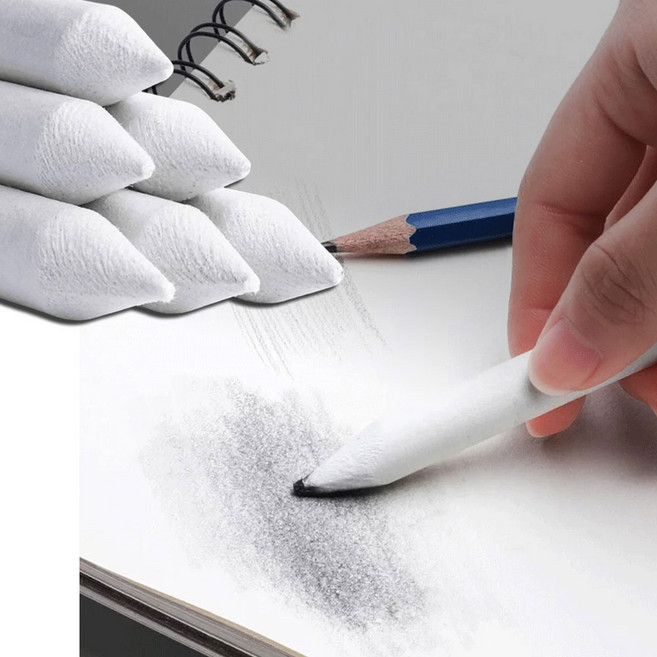 전문가용 목탄 브러쉬 파스텔 뎃생 그라데이션 블랜딩 그림 도구 6종 세트, 1세트