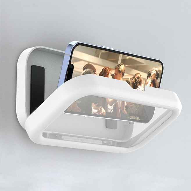 ATB 욕실 휴대폰 거치대 방수 360도 원터치 흰색, 1개