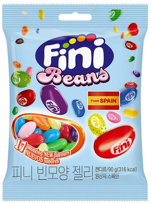 Fini 피니 빈모양 젤리 90g, 1개