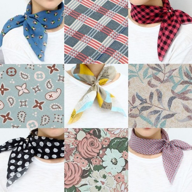 예쁜창고 쁘띠스카프 머플러 선물용 등산 손수건 국산 예쁜창고 쁘띠스카프 단체선물