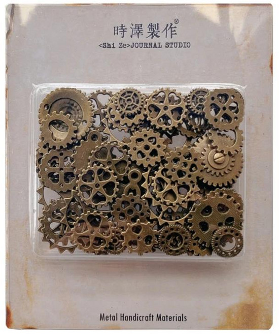 팀홀츠 스타일 고민 손으로 장식 금속 소재 크리에이티브 정크 저널 콜라주 문구, 1개, Color: 6. PJ-TIMZJSG-05