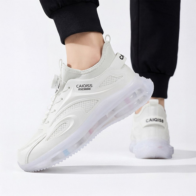 루크 남성 에어 쿠션 다이얼 운동화 초경량 남자 등산화 발편한 트레킹화 미끄럼 방지 런닝화 가벼운 엠보 캐주얼화 4cm