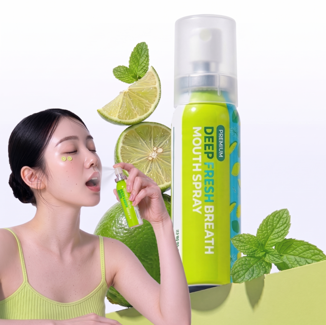 [치과처치동일성분] 브리올 입냄새 구취 1초 강력 제거 대용량 구강스프레이 라임민트향, 1개, 30ml