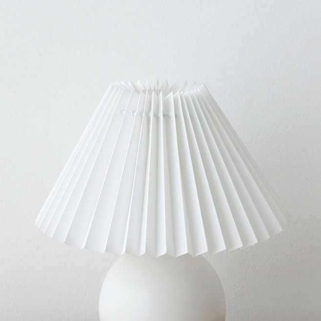 마켓비 주름 스탠드등갓 D20 KS2269SH, 화이트