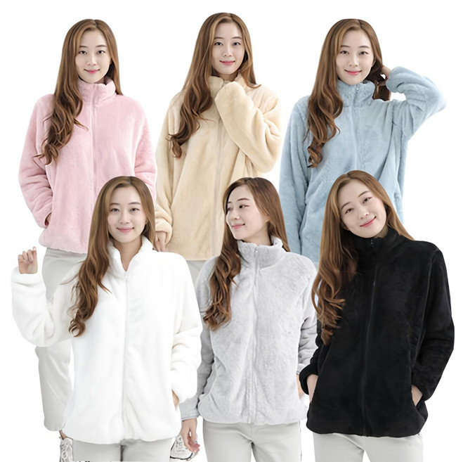 후리스 보아털 집업 겨울 점퍼 뽀글이 자켓 남녀공용 플리스 빅사이즈 6컬러 캐쥬얼 데일리 커플