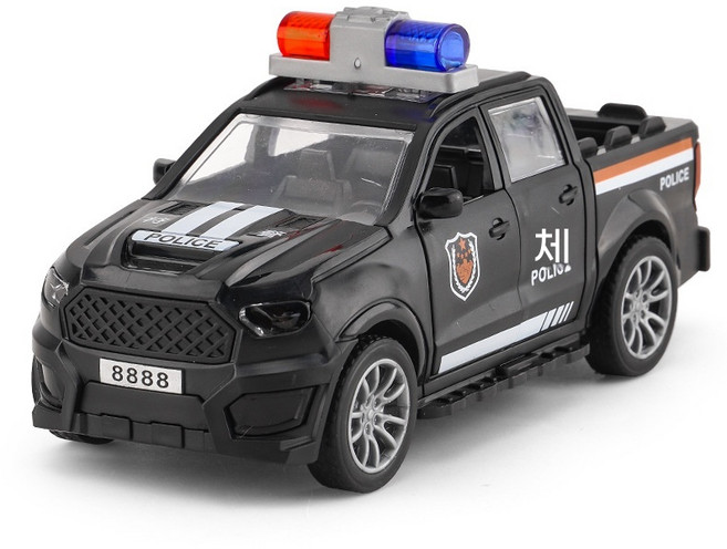 관성 미니카 경찰차 소방차 모델 내구성 좋은 장난감 자동차 컬렉션, 검은색 경찰차 [OPP 포장]